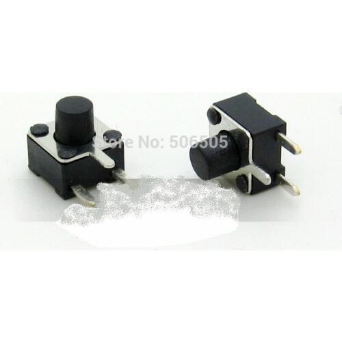 4.5X4.5X7.5mm 3pin DIP lateral Tactile Tact Mini Push Button Switch Micro Switch Momentary 100pcs/lot