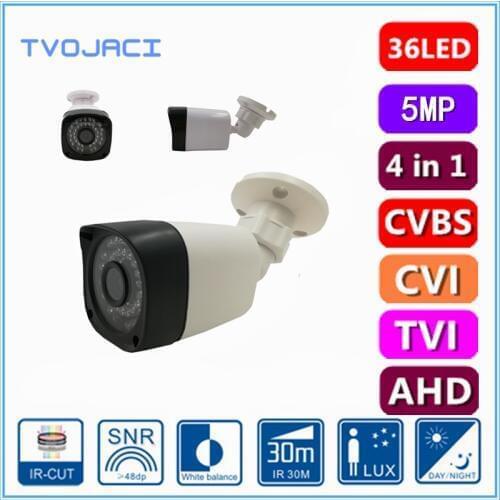 4in1 Surveillance HD Camera AHD/CVI/TVI/CVBS 1/2.7'' CMOS 5.0MP 2560*1920 AHD CCTV Camera IR Cut Fiter Security Outdoor Switch
