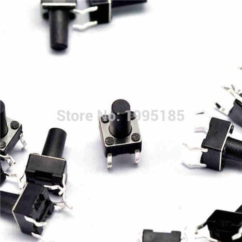 6*6*10MM touch Micro key Push Button Switch DIP 4 feet 6MMX6MMX10MM 100PCS