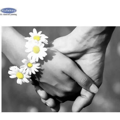 5d diy diamond embroidery Couple holding hands diamond painting full square drills cross stitch diamond mosaic sale rhinestones