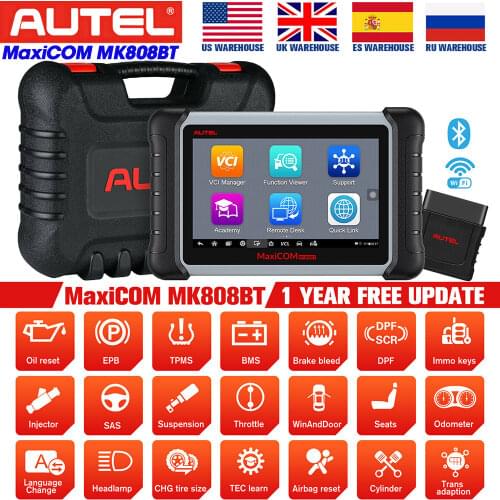 Autel MK808BT Auto Diagnostic OBD2 Code Scanner Tool DPF EPB Engine All System