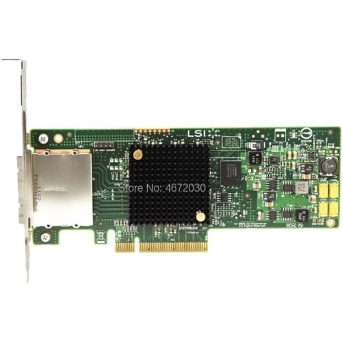 Avago LSI SAS 9205-8e LSISAS2308-IT Mode 8 port JBOD SFF8088 Mini-SAS 6Gb PCI-E 2.0 X8 SAS9205-8e Host Bus Adapter Card