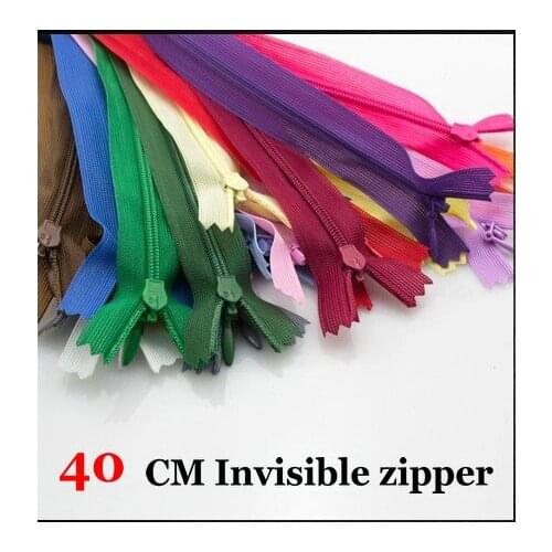 Free shipping! invisible zipper 40CM Skirt Dress back cushion Zipper 3# Mix Color 100pcs/lot DIY Manual Garment accessories