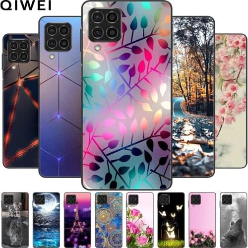For Samsung M12 / M32 Case Black Bumper Painted Soft TPU Silicone Cover for Samsung Galaxy M12 M32 Phone Cases M 32 2021 M 12