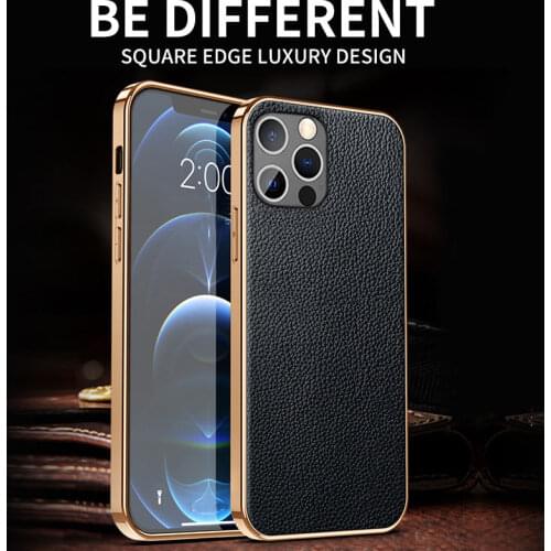 Luxury Shockproof Wireless Charger Soft Plating Leather Mobile Phone Case For iPhone 12 11 Pro Max Mini Back Cover Fundas Coque