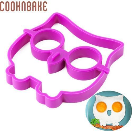 COOKNBAKE owl Silicone Egg mold animal shape Pancake Maker Nonstick Cooking Tool Cheese Egg ring breakfast pastry mold DIY cook