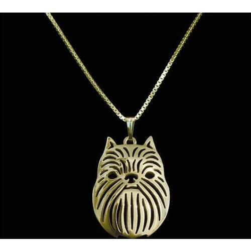 DANGGAO fashion Brussels Griffon pendant Necklace women chain choker Dog charm Jewelry cute Pet Lovers Gift Idea