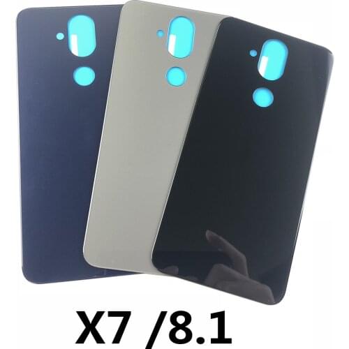 For Nokia 8.1 X7 6.18" TA-1131 TA-1119 TA-1121 TA-1128 Glass Housing Battery Back Cover+Sticker glue