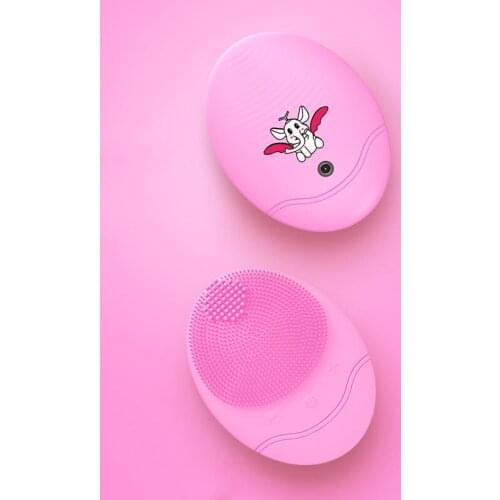 Hot sale Mini Electric Facial Cleaning Massage Brush Sonic Face Waterproof Silicone Vibrating Face Cleanser
