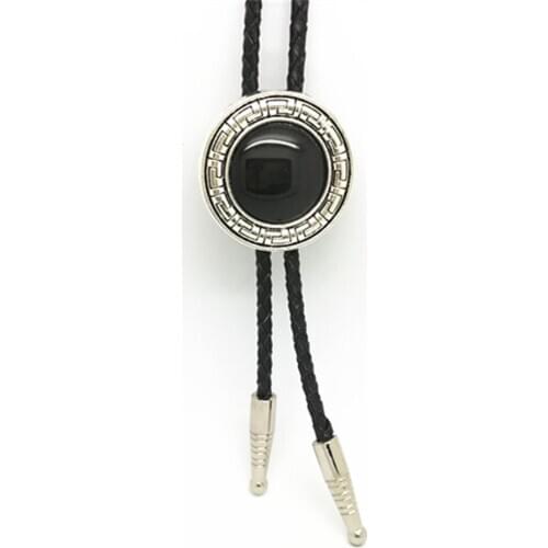 In 2017, the latest version of natural stone and Jin Boluo tie totem pattern leather rope fashion design restoring ancient ways