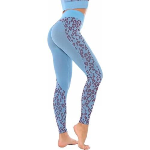 Sexy Leopard Seamless Leggings Sport Women Fitness Yoga Pants High Waist Breathable Running Workout Tights Push Up Gym Wear
