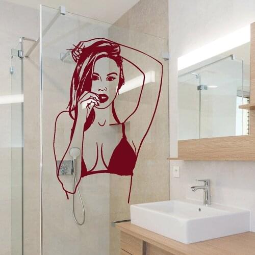 Hot Sexy Girl In Swimsuit Beach Style Stickers Vinyl Wall Decal Wallpaper For Walls In Rolls Fashion Trend In Style Decor C628