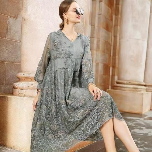 LIUJ QM Long Sleeve Summer Dresses