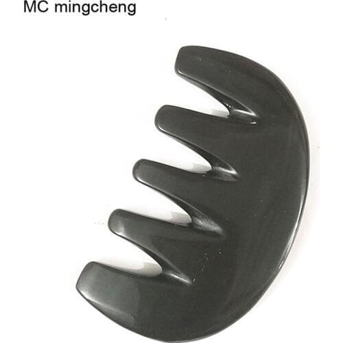 MC Hair Brushes Horn Big Tooth Massage Comb Head Meridian Five Tooth Thicken Hairbrush Anti Static Hairdresser Detangling Combs