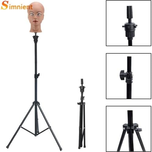 Simnient Adjustable Tripod Stand Holder Mannequin Head Tripod Hairdressing Training Head Holder Top Selling Hair Wig Stands Tool