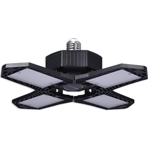200W E27 LED Garage Lighting 4 Leaf Folding Lamp Deformation Garage Light for Home Warehouse Basement Garage 85-265V 20000LM