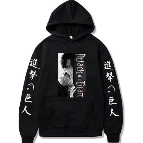 2021 Harajuku Japanese Anime Attacks on Giants Hot Anime Hoodie Long Sleeve Pullover Mens and Womens Casual Streetwear Tops