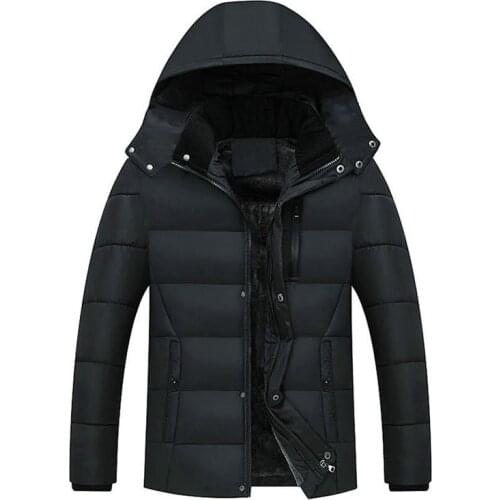 Streetwear Nice Winter Mens Thick Coats Warm Male Jackets Padded Casual Hooded Thermal Parka Pop Men Overcoats Mens Clothing