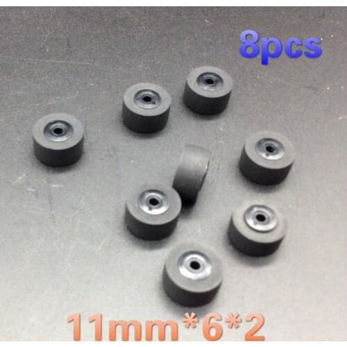 8pcs 11mm*6*2 vintage retractor press belt pulley deck audio pressure recorder cassette deck pinch roller tape Stereo player