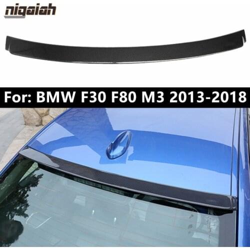 For BMW 3 Series F30 F80 M3 2013-2018 Rear Trunk Roof Wing AC Style Rear Spoiler Real Carbon Fiber M3 M4 Style Spoiler Boot Lip