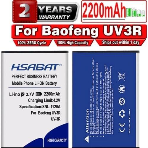 HSABAT 2200mAh Spare Mini two way radio Battery for walkie talkie Baofeng UV-3R