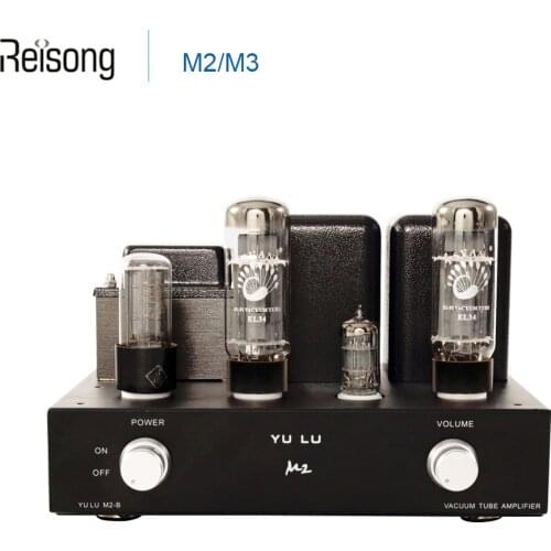 Reisong M2 M3 Tube Amplifier EL34 Pure Ckass A Preamplifier 2*8W HiFi Audio Sound Speakers Amplifier