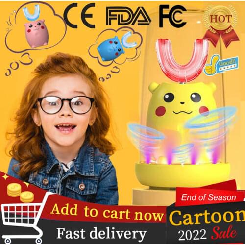 Smart Sonic Kids Electric Toothbrush Xiomi Automatic Whitening Toothbrush Soft Brush Children Cartoon Pattern Toddler Toothbrush