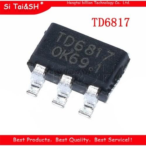 10pcs TD6817 1.5MHz 2A Synchronous Step-Down Regulator Dropout SOT-23-5pin