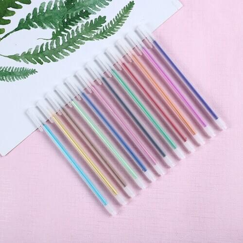 12Pcs/set Cute Candy Colors Gel Pen Refills Rod for School Office Adult Coloring Book Journals Drawing Doodling Pen Art Markers