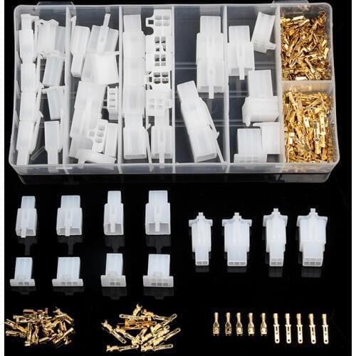 200Pcs 2.8mm 2/3/4/6/pin Automotive 2.8 Electrical wire Connector Male Female cable terminal plug Kits Motorcycle ebike car