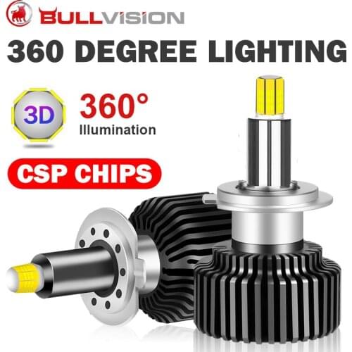 360 H4 H11 LED 9012 HIR2 H7 H1 H8 HB3 9005 HB4 9006 Led Car Headlight Bulbs 20000LM 6000K Fog Lamp 5000K 6000k 8000K Auto Nebbia