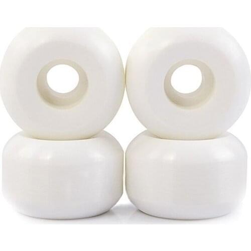 4Pcs 52mm White Professional Skateboard Wheel 102A/55D Hardness Skateboard Double Rocker Wheel Downspeed Sliding Wheels