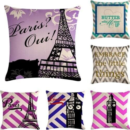 45*45cm Letter Do What Make You happy Cushion Cover Vintage Fashion Cotton Linen Pillow Case Sofa Car Decoration Cushion Cover