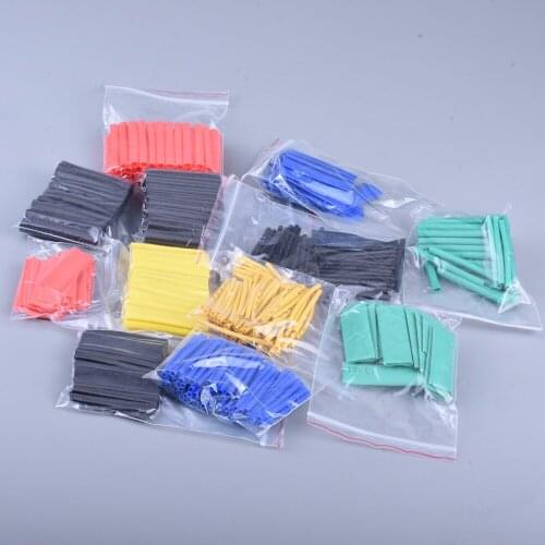Free shipping 530pcs colours Polyolefin Shrinking Assorted 2:1 Heat Shrink Tube Wire Cable Insulated Sleeving Tubing Set