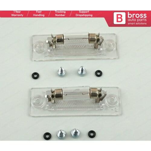 Bross BSP696 2 Pieces Rear Number License Plate Lights 3B5943021E For Jetta Passat Sedan Caddy Transporter T5 Superb