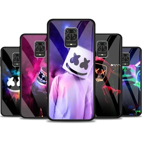 Phone Case for Xiaomi Redmi Note 9S 8T 7 8 Pro 9 Pro 9A 9C 9i 8A K20 K30 Pro Tempered Glass Cover Shell Luxury DJ Marshmallow