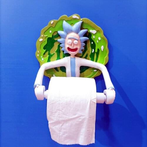 Tissue Holder Mad Scientist Design Wall Mounted Toilet Roll Paper Rack Durable Storage Supplies for Bathroom
