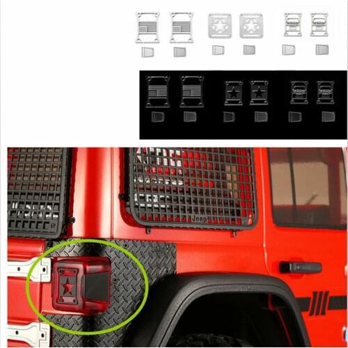 DJ AXIAL SCX10 III Tail Light Trim Tail Light Shade Trim Metal Tail Light Shade Man JEEP Wrangler RC Car Upgrade Accessories