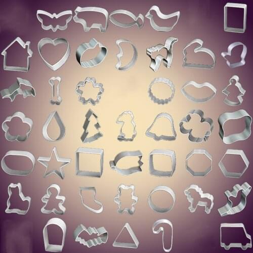 Cookie Cutters Moulds Aluminum Alloy Cute Animal Candy Biscuit Mold DIY Fondant Pastry Decorating Baking Kitchen Cookie Tools