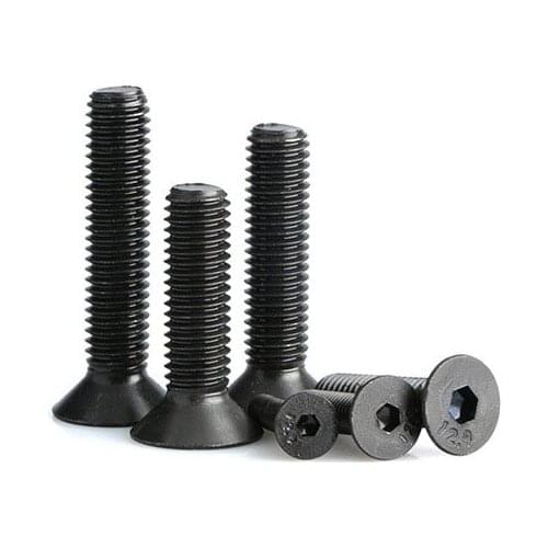 Hot Sale 5-50pcs Allen Key Head Din7991 M2 M2.5 M3 M4 M5 M6 Stainless Steel 304 Or Black Hex Socket Flat Countersunk Head Screw