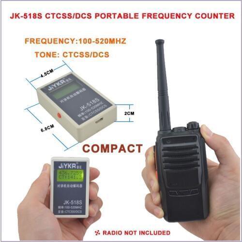 JK-518S Portable Frequency,CTCSS & DCS 2 in 1 Frequency Counter 100-520MHz,CTCSS/DCS Frequency Meter