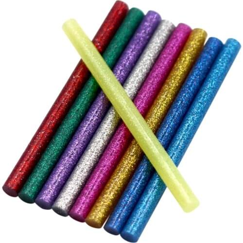 10pcs Colourful 7mm*100mm Hot Melt Glue Sticks For Glue Gun Craft Phone Case Album Repair Accessories Adhesive 7mm Stick