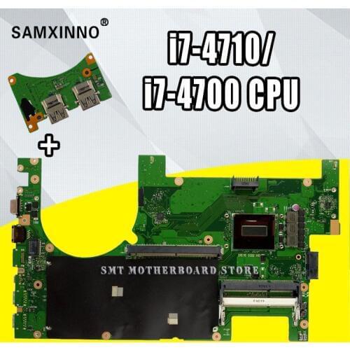 Send board G750JZ 3D motherboard For Asus G750JZ G750J G750JS Laptop motherboard REV2.0 Mainboard i7-4710/i7-4700 CPU GTX880M