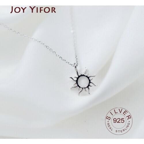 925 sterling Silver Ethnic Sun totem Pendent Necklace For Charm Women Birthday Party fashion Jewelry Trendy Gift