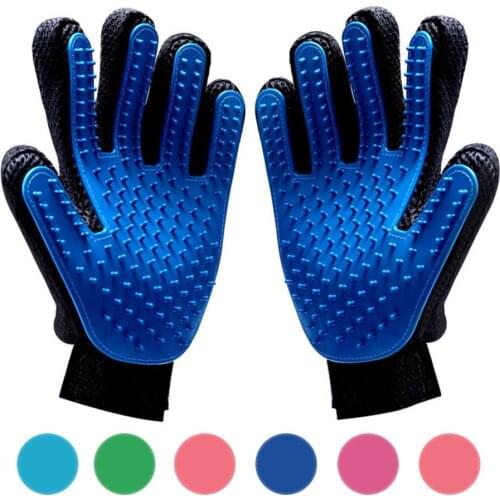 Hand Shaped Pets Gloves Brush Dog Cat Grooming Shower Bath Massage Rakes Plastic Comb Quick Cleaner Hair Puppy Products 5 Colors