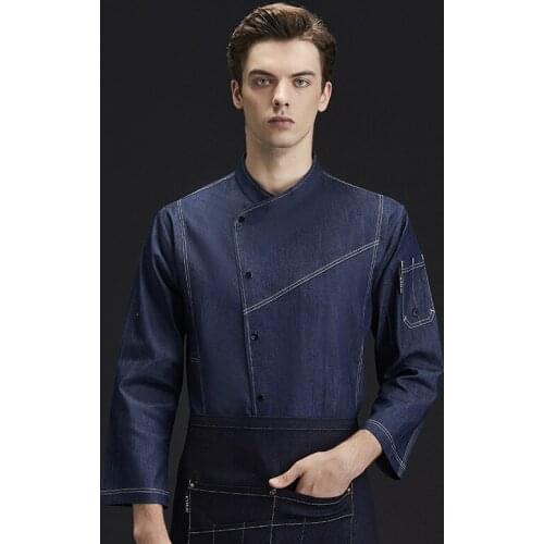 Chef Work Clothes Long Sleeve Mens Autumn And Winter Clothes Western Restaurant Hotel Cake Shop Catering Chef Uniform