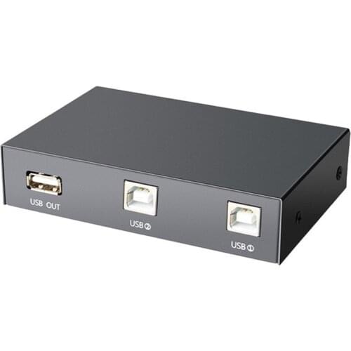 2 Ports USB2.0 Splitter 2 In 1 Out HUB Manua Sharing Device Switch BoxSwitcher Adapter For PC computer Scanner Printer
