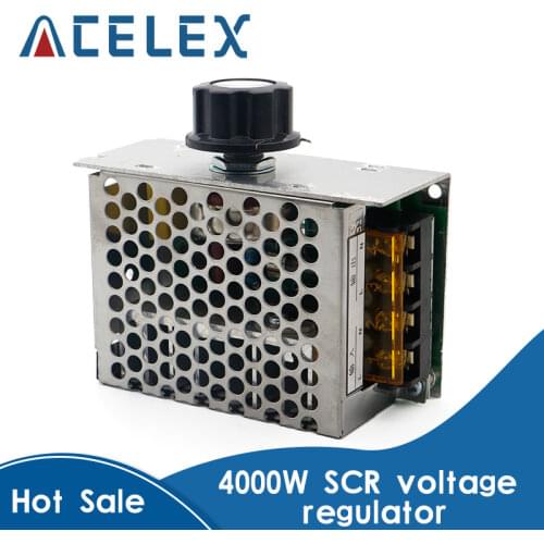Professional 4000W 220V High Power Voltage Regulators SCR Speed Controller Electronic Voltage Regulator Governor Thermostat HR
