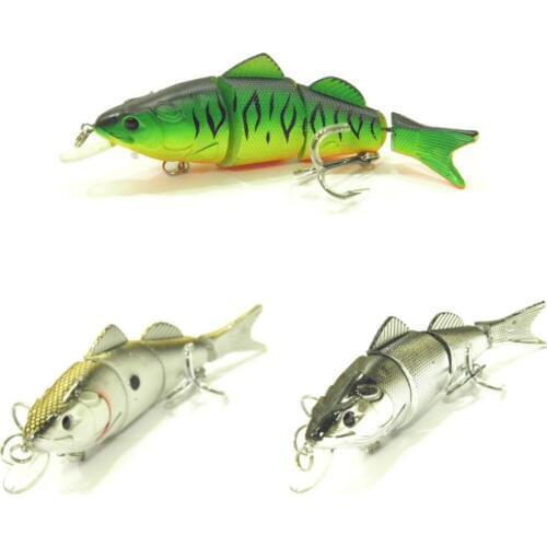 3PCS Fishing deep diving Swimbait section Lure Minnow casting trolling Lures bait hook 14cm/29g Free shipping