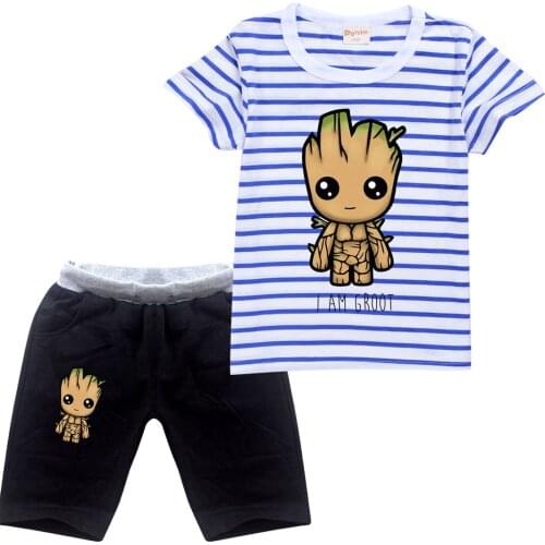 Disney Marvel series Guardians of the Galaxy Tree Grout 2-15 years old boys and girls childrens casual wear indoor home clothes